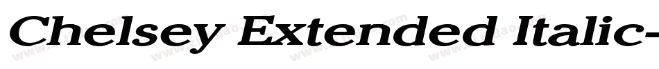 Chelsey Extended Italic字体转换